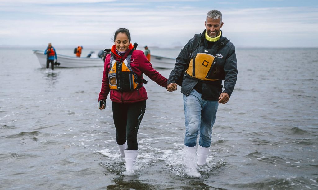 Big smiles after gray whale encounters